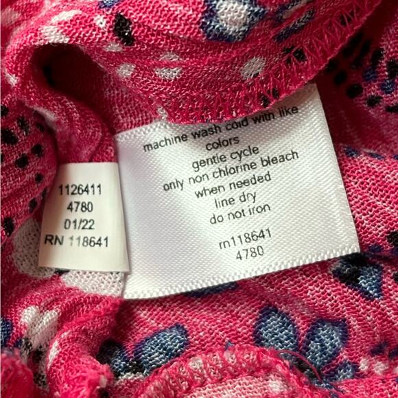 Lane Bryant Floral Patchwork Pattern Kimono Duster Pink Blue White Size 18/20 - Picture 7 of 9